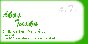 akos tusko business card